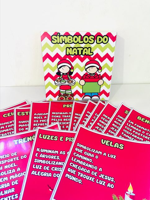 Caixa Símbolos do Natal – 14 Fichas Educativas para Sala de Aula