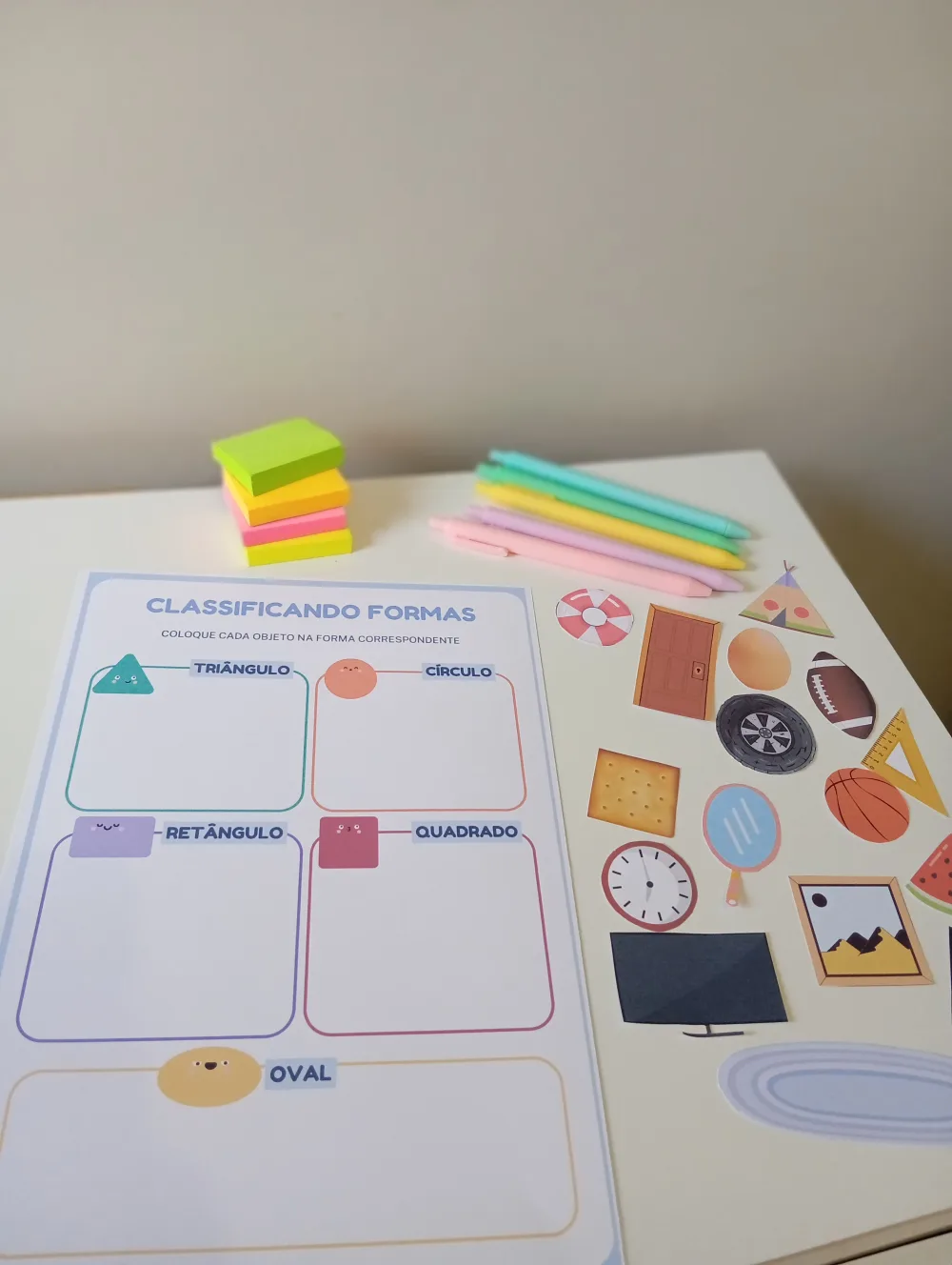 Classificando Formas — Pronto para Imprimir