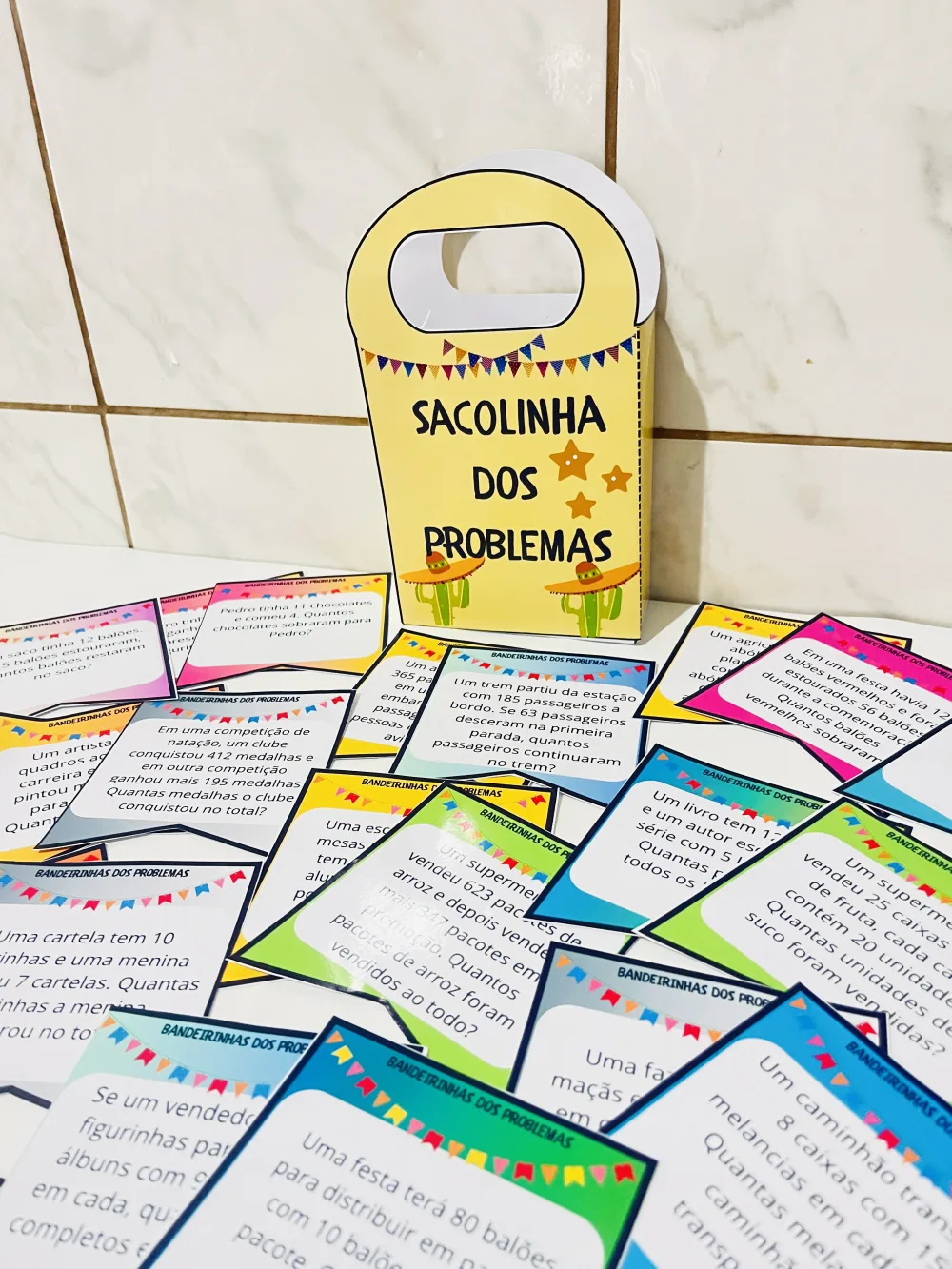 Bandeirinhas dos Problemas 4 e 5 Ano — Pronto para Imprimir