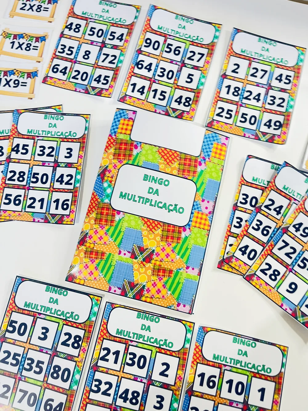 Bingo Junino da Multiplicação — Pronto para Imprimir