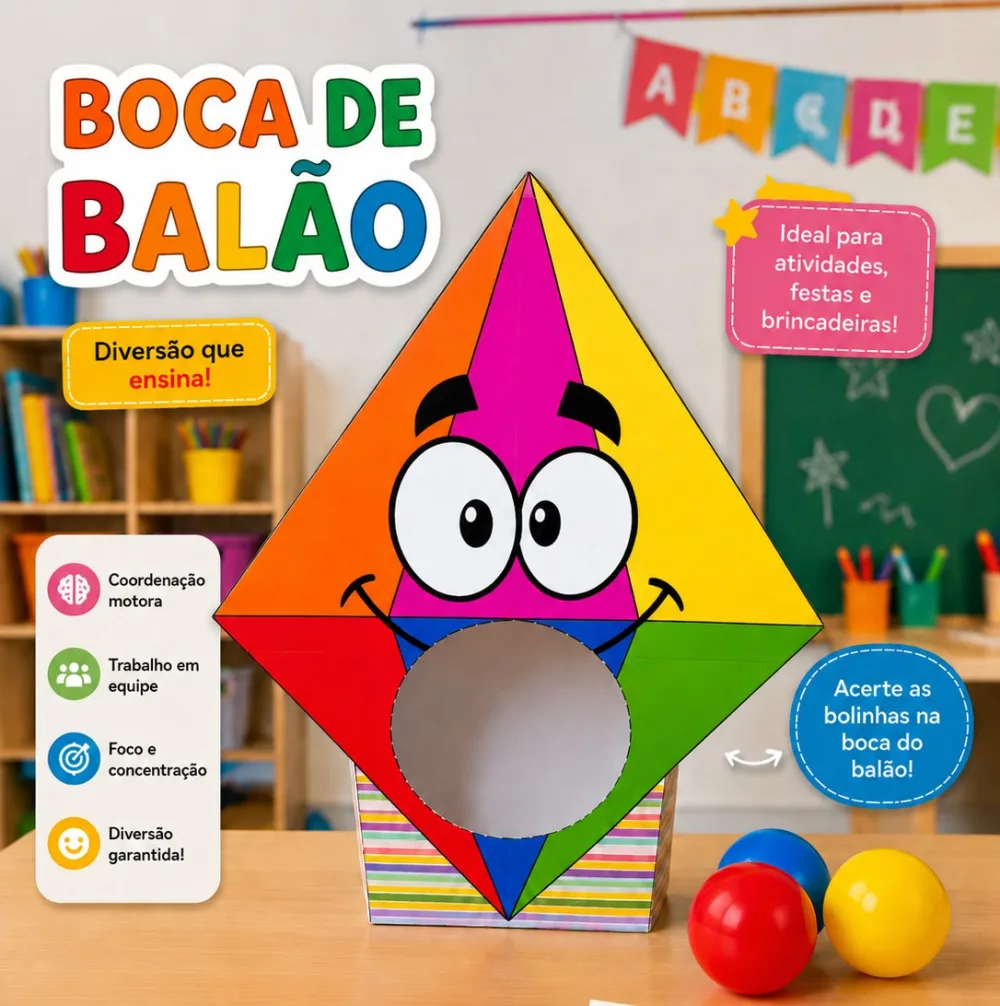 Boca de Balão — Pronto para Imprimir
