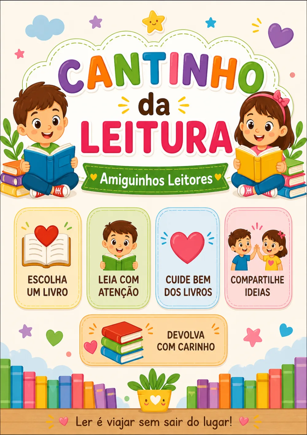 Cantinho da Leitura — Pronto para Imprimir