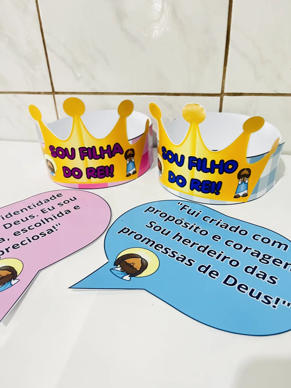 Coroa Filho do Rei + Placa — Pronto para Imprimir
