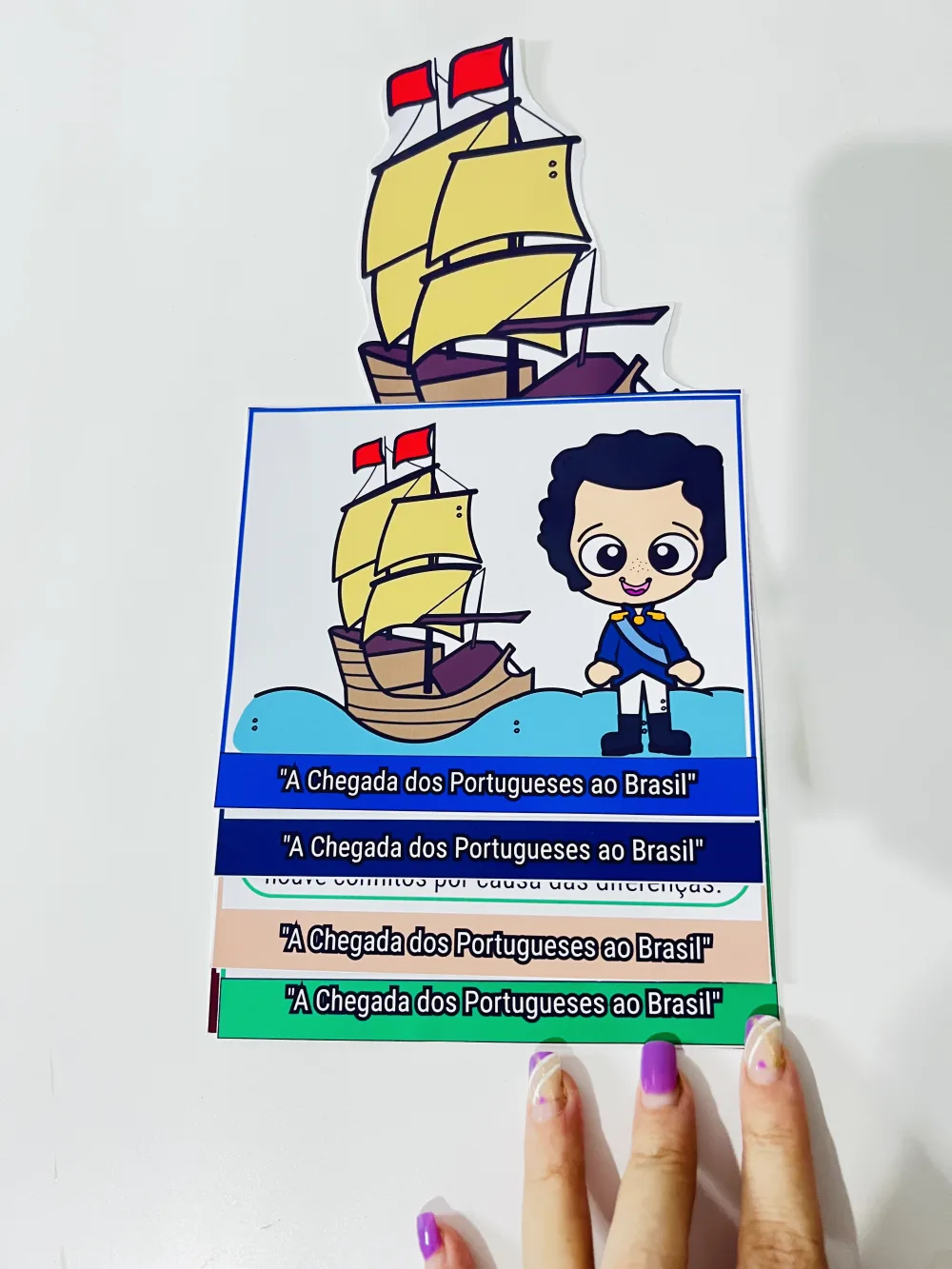 Flipbook Chegada dos Portugueses — Pronto para Imprimir