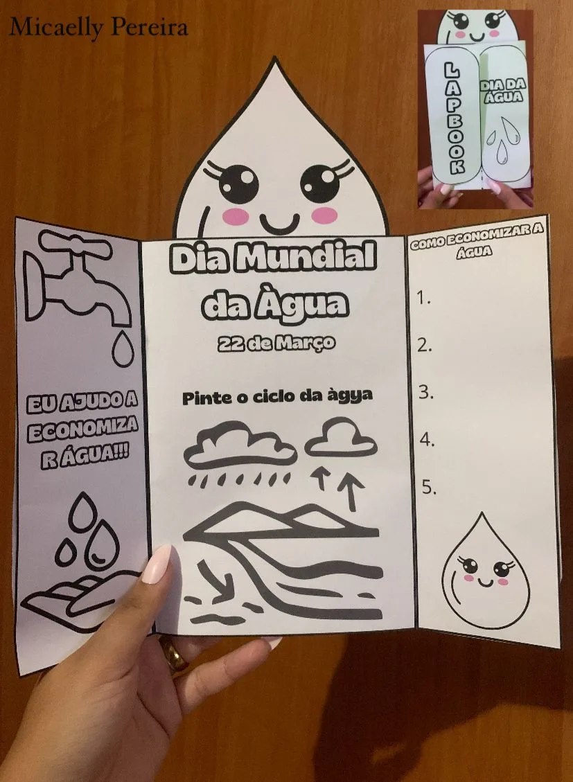 Lapbook Dia da Água — Pronto para Imprimir