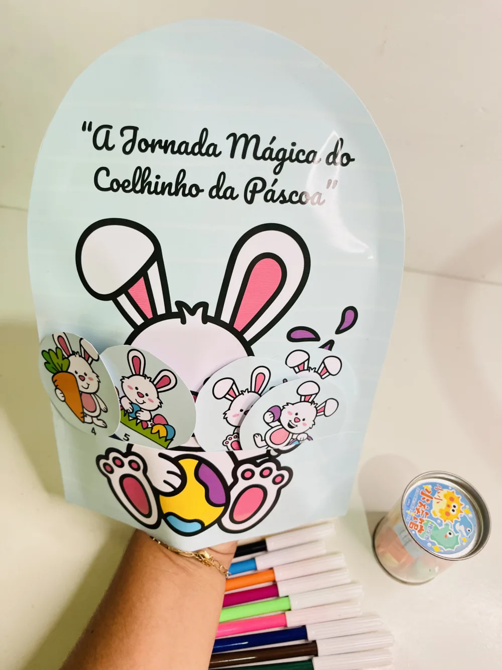 Luva Historinha de Páscoa — Pronto para Imprimir