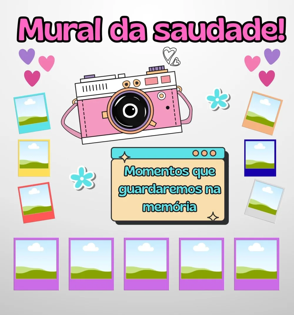 Mural Saudade — Pronto para Imprimir