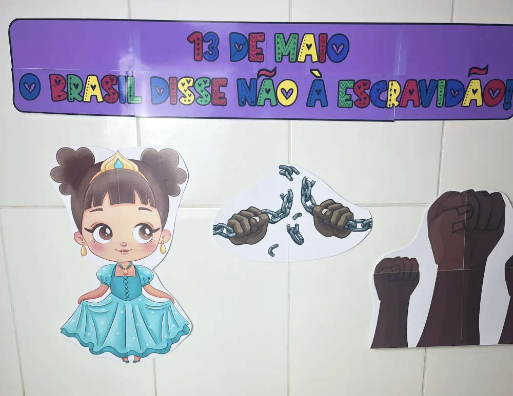 Painel Abolição Escravatura — Pronto para Imprimir
