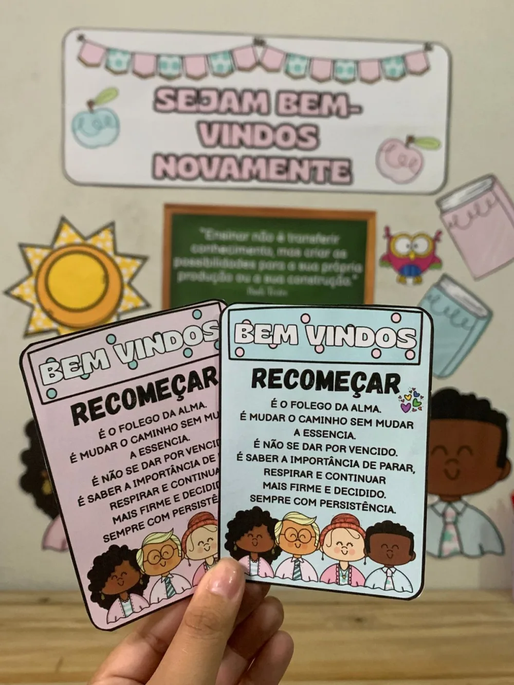 Painel Bem Vindos Professores — Pronto para Imprimir