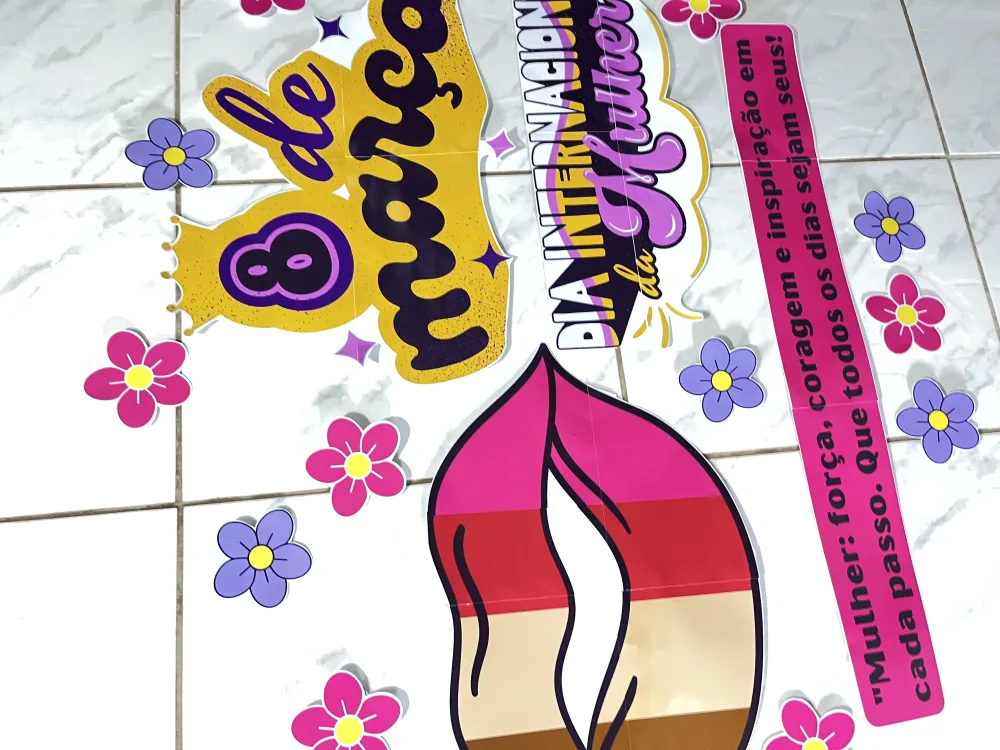 Painel Dia da Mulher — Pronto para Imprimir