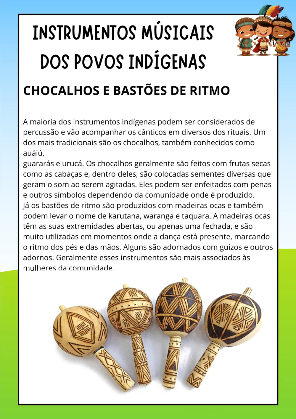 Povos Indígenas — Pronto para Imprimir