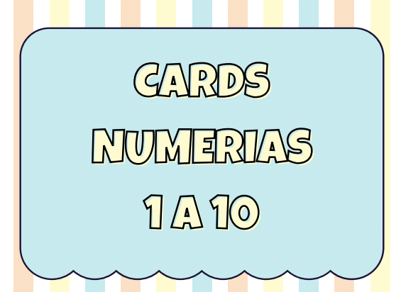 Cards numerais 1 a 10