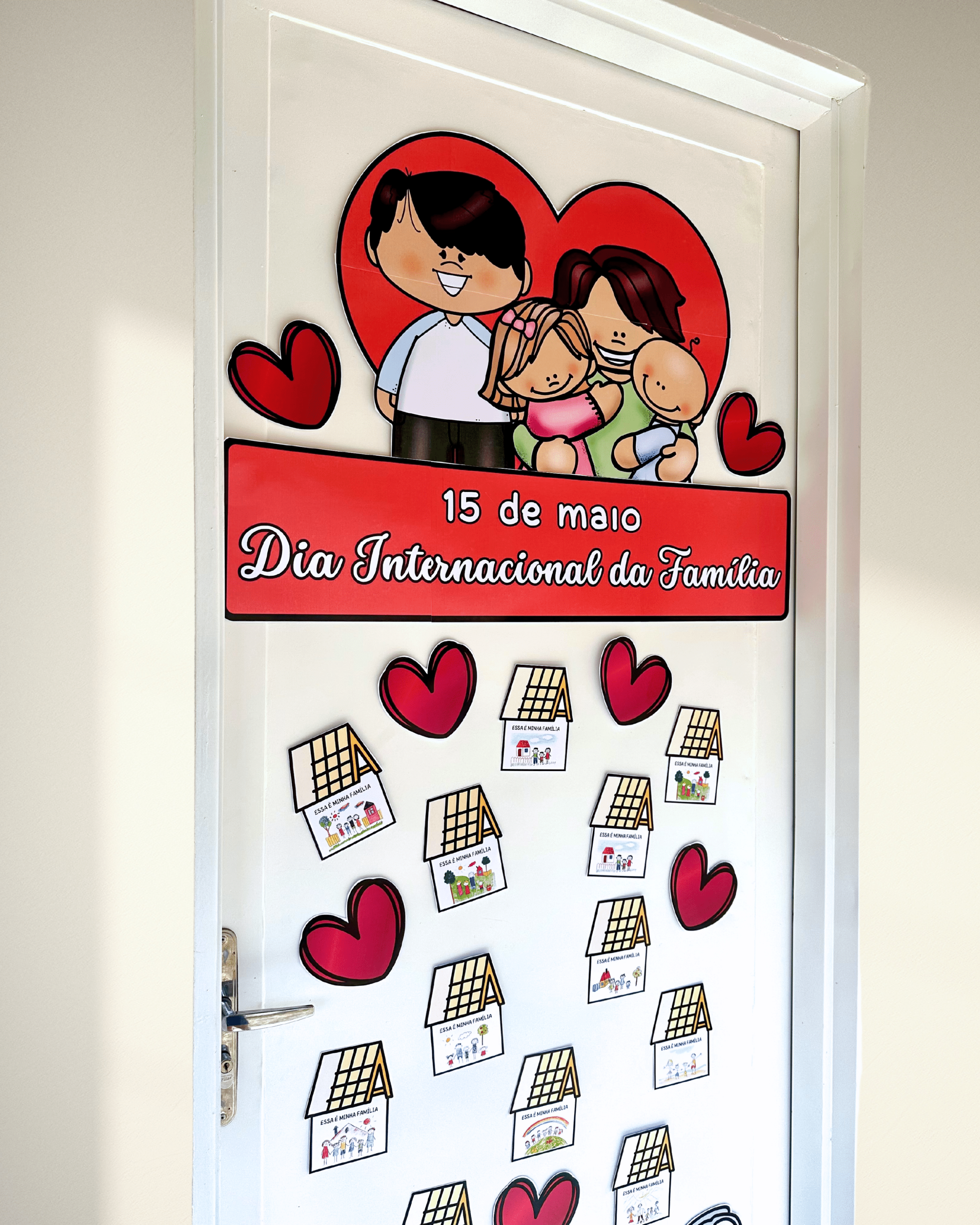 Decoração de Porta para o Dia Internacional da Família – Pronto para Impressão