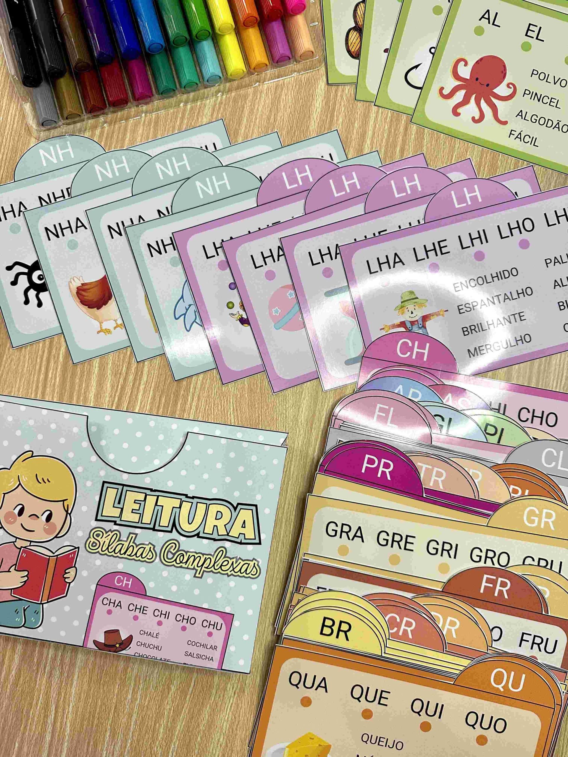 Fichas de Leitura: Sílabas Complexas