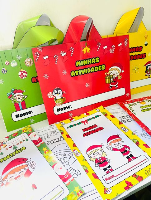 Kit Envelopes Natalinos para Professoras – Sacolas e Capas Prontas