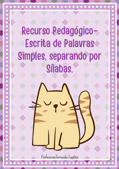 Recurso fichas de escrita